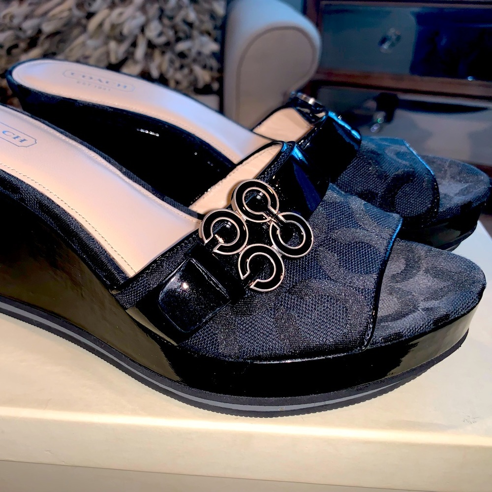 Coach platform sandals